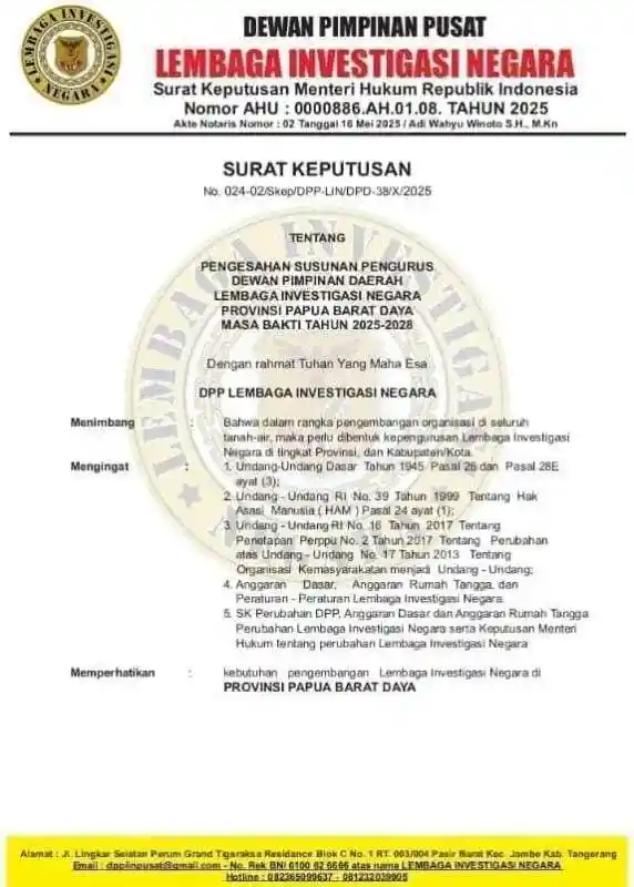 Kebangkitan LIN Papua Barat Daya Dimulai, Jackson Sambow Resmi Pegang Komando