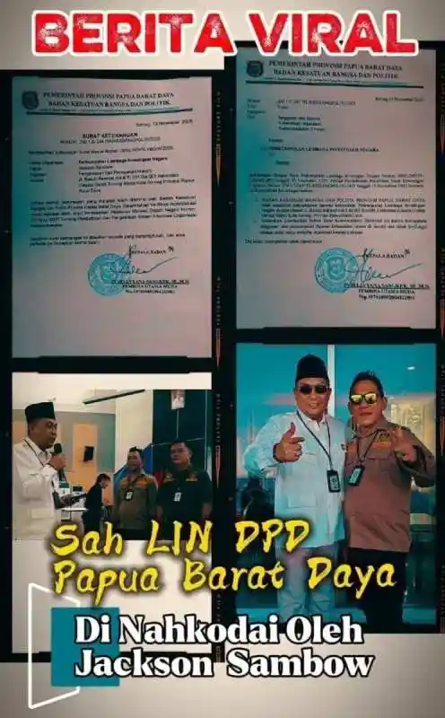 Jackson Sambow Puji Kesbangpol yang Responsif Terbitkan Suket LIN Papua Barat Daya