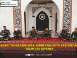 Sambut Tahun Baru 2026, Kodim 0906/Kutai Kartanegara Gelar Doa Bersama