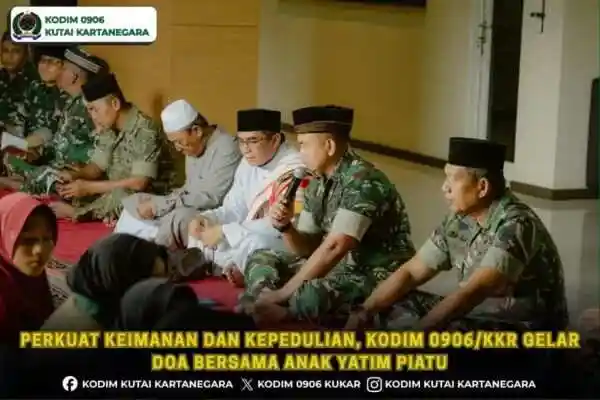 Perkuat Keimanan dan Ketaqwaan, Kodim 0906/Kkr Gelar Doa Bersama Anak Yatim Piatu