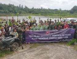 Hijaukan Lingkungan, Satgas TMMD Wiltas Ke-127 Kodim 0912/Kubar Gelar Penanaman Pohon di Lapak Oros