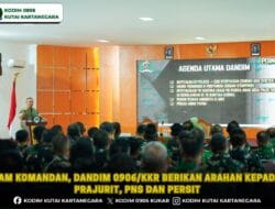 Jam Komandan, Dandim 0906/Kkr Berikan Arahan kepada Prajurit, PNS dan Persit