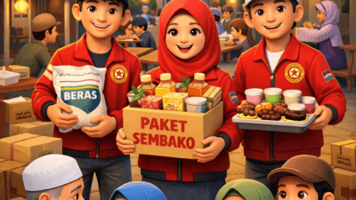 Ramadan Penuh Kepedulian! Karang Taruna Pangarengan Bagikan Ratusan Sembako dan Takjil Lewat “Pangarengan A’ Bhukah”