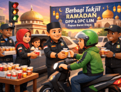 Ketua Umum DPP LIN Bersama Pengurus DPD Papua Barat Daya Bagikan Takjil kepada Masyarakat