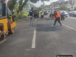 BPJN Sulut Gerak Cepat Perbaiki Jalan Berlubang di Ring Road Citraland Manado