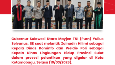 Gubernur Yulius Selvanus Cetak Sejarah, Lantik Pejabat Pemprov Sulut di Bolaang Mongondow Raya