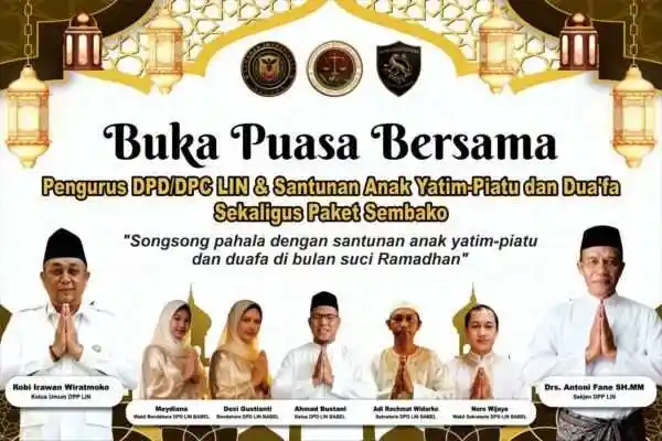 Ramadan Berbagi: LIN Babel Siapkan Buka Puasa dan Santunan untuk Anak Yatim