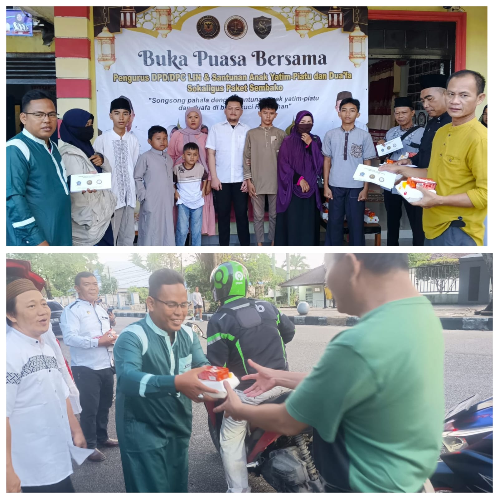 INDAHNYA BERBAGI: 277 ANAK YATIM TERIMA SANTUNAN DARI LIN DAN DUA ORGANISASI PERS BABEL