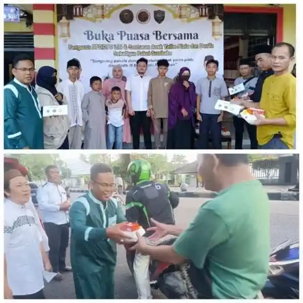 INDAHNYA BERBAGI: 277 ANAK YATIM TERIMA SANTUNAN DARI LIN DAN DUA ORGANISASI PERS BABEL