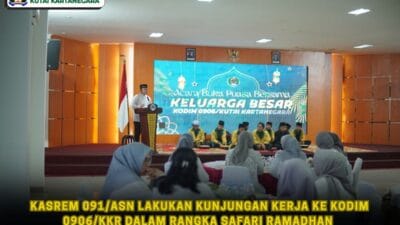 Kasrem 091/Asn Lakukan Kunjungan Kerja Ke kodim 0906/Kkr Dalam Rangka Safari Ramadhan
