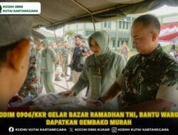 Kodim 0906/kkr Gelar Bazar Ramadhan TNI, Bantu Warga Dapatkan Sembako Murah