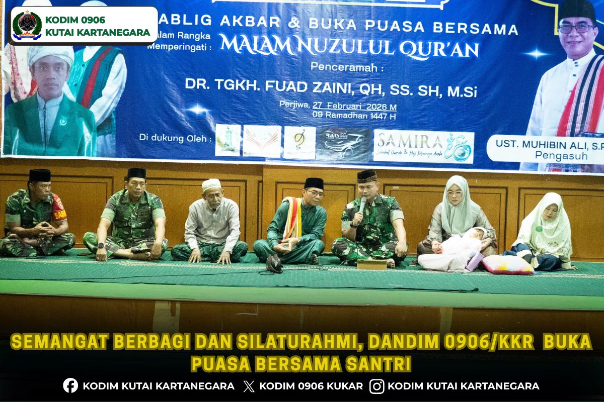 Semangat Berbagi dan Silaturahmi, Dandim 0906/Kkr  Buka Puasa Bersama Santri