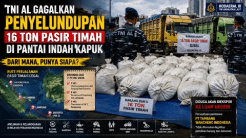 TNI AL Gagalkan Penyelundupan 16 Ton Pasir Timah di PIK 2: Dari Mana Asalnya, Siapa Pemiliknya?
