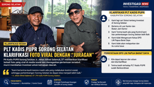 Klarifikasi Plt Kadis PUPR Sorong Selatan Terkait Foto Viral di Media Sosial, Tegaskan Pertemuan Bahas Investasi