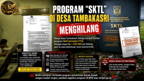 “Program SKTL” di Desa Tambakasri Menghilang, Warga Diduga Jadi Korban Modus Berkedok PTSL