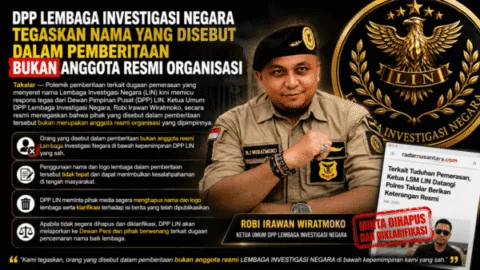 DPP LIN Tegaskan Nama yang Disebut dalam Pemberitaan Bukan Anggota Resmi Organisasi