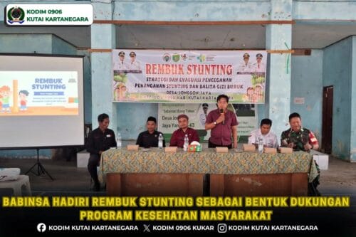 Babinsa Hadiri Rembuk Stunting Sebagai Bentuk Dukungan Program Kesehatan Masyarakat