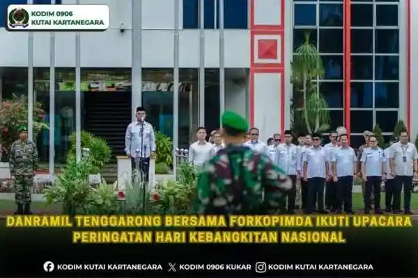 Danramil Tenggarong Bersama Forkopimda Ikuti Upacara Peringatan Hari Kebangkitan Nasional