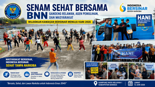 Senam Sehat Bersama BNN Gandeng Relawan dan DPC LIN Hadir untuk Wujudkan Kawasan BERSINAR menuju HANI 2026