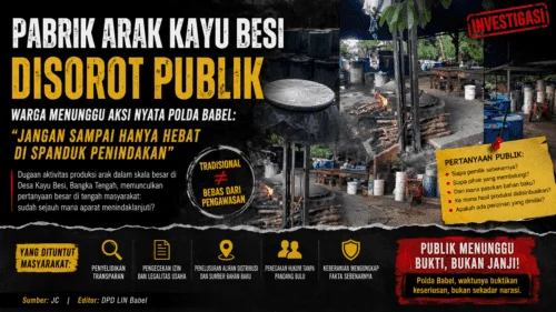 PABRIK ARAK KAYU BESI DISOROT: PUBLIK TANTANG POLDA BABEL BUKTIKAN KESERIUSAN PENEGAKAN HUKUM