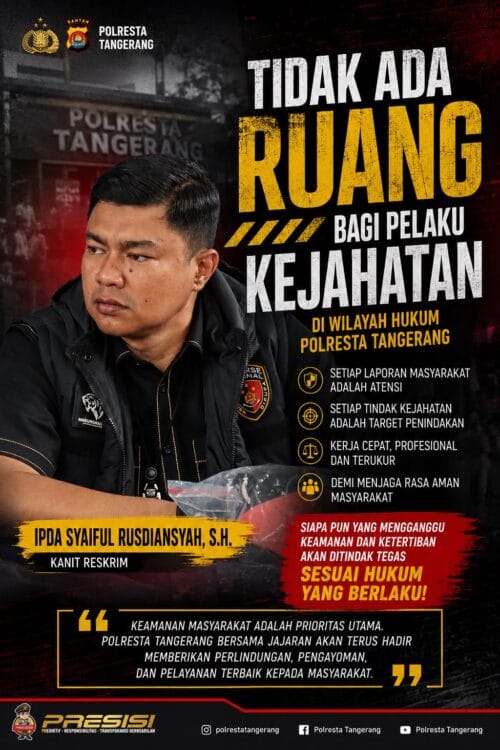 Pendekatan Persuasif dan Ketegasan Hukum Jadi Ciri Kepemimpinan IPDA Syaiful Rusdiansyah