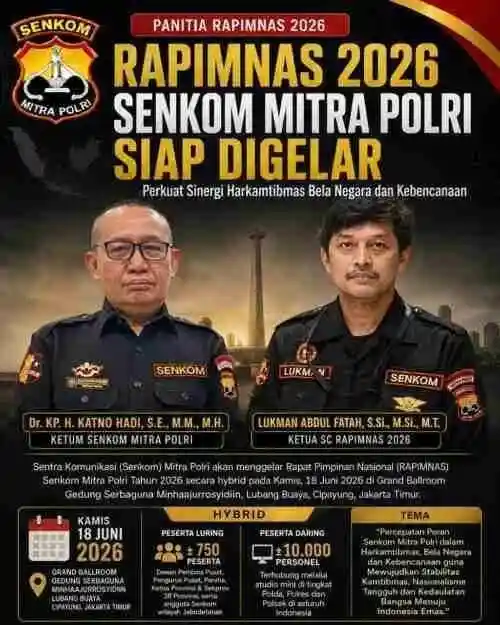 Senkom Mitra Polri Siap Gelar Rapimnas 2026, Fokus pada Ketahanan dan Kebencanaan
