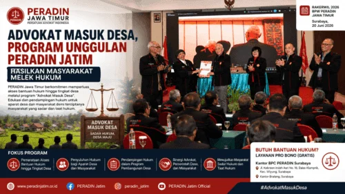 PERADIN Jatim Luncurkan Program Advokat Masuk Desa, Perluas Akses Bantuan Hukum