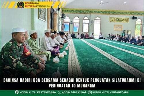 Babinsa Hadiri Doa Bersama Sebagai Bentuk Penguatan Silaturahmi Di Peringatan 10 Muharam