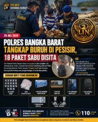 Polres Bangka Barat Tangkap Buruh di Pesisir, 18 Paket Sabu Disita