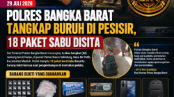 Polres Bangka Barat Tangkap Buruh di Pesisir, 18 Paket Sabu Disita
