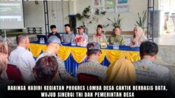 Babinsa Hadiri Kegiatan Progres Lomba Desa Cantik Berbasis Data, Wujud Sinergi TNI Dan Pemerintah Desa