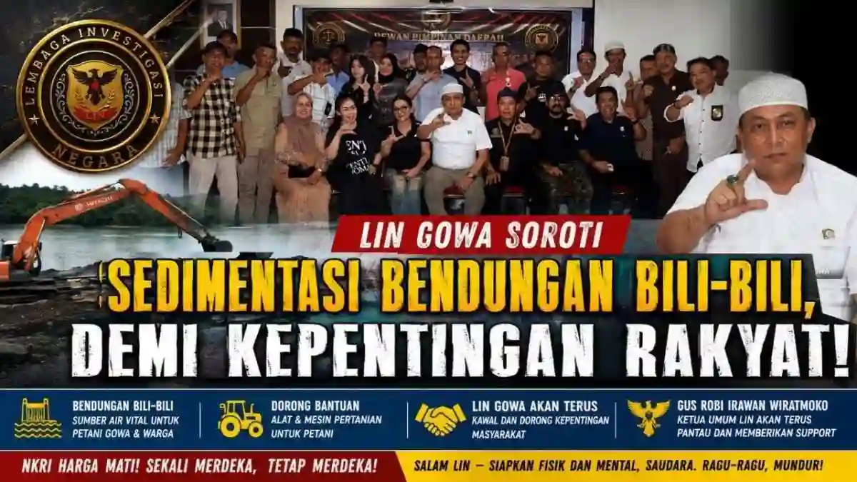 LIN Gowa Soroti Sedimentasi Bendungan Bili-Bili, Dorong Perhatian Pemerintah terhadap Petani dan Ketahanan Pangan