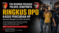 Tim Resmob Pegasus Polres Jeneponto Ringkus DPO Kasus Pencurian HP, DPD LIN Sulsel Apresiasi Gerak Cepat Polisi