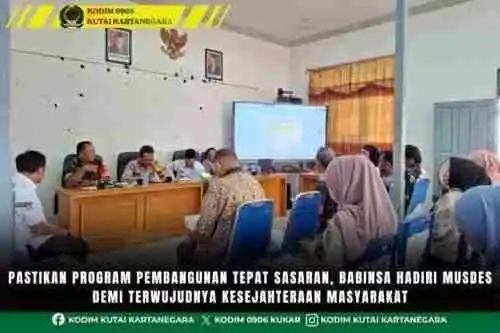 Pastikan Program Pembangunan Tepat Sasaran, Babinsa Hadiri Musdes Demi Terwujudnya Kesejahteraan Masyarakat