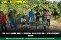 Stop Bakar Lahan, Babinsa Bersama Bhabinkamtibmas Gencar Edukasi Warga