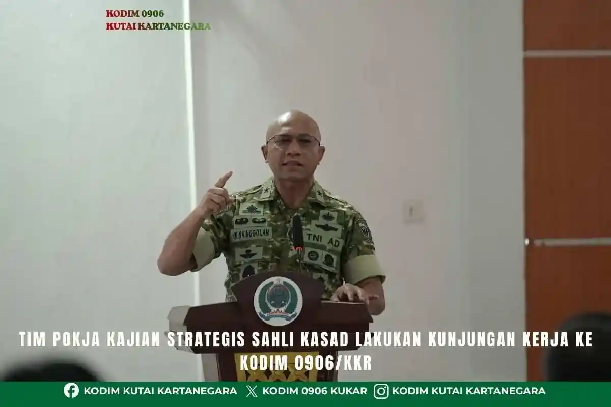 Tim Pokja Kajian Strategis Sahli Kasad Lakukan Kunjungan Kerja ke Kodim 0906/Kkr