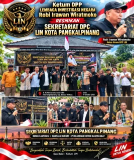 KETUM DPP LIN ROBI IRAWAN WIRATMOKO RESMIKAN SEKRETARIAT DPC PANGKALPINANG! TEGASKAN LIN HARUS HADIR DENGAN KERJA NYATA DAN KAWAL ASPIRASI RAKYAT
