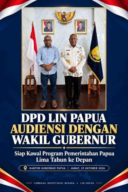 DPD LIN Papua Audiensi dengan Wakil Gubernur, Tegaskan Komitmen Kawal Pemerintahan dan Pembangunan Papua Lima Tahun ke Depan