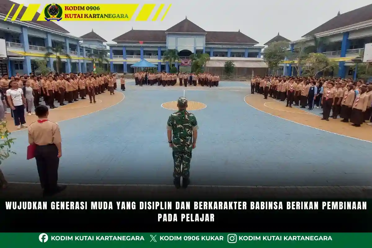 Wujudkan Generasi Muda yang Disiplin dan Berkarakter Babinsa Berikan Pembinaan Pada Pelajar